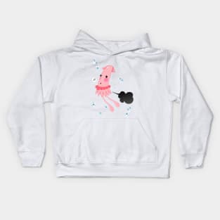 Aquatic Leaks. Squid Troubles. Kids Hoodie